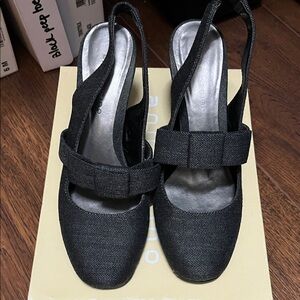 Ann Marino Legendary Charcoal Slingback Heels